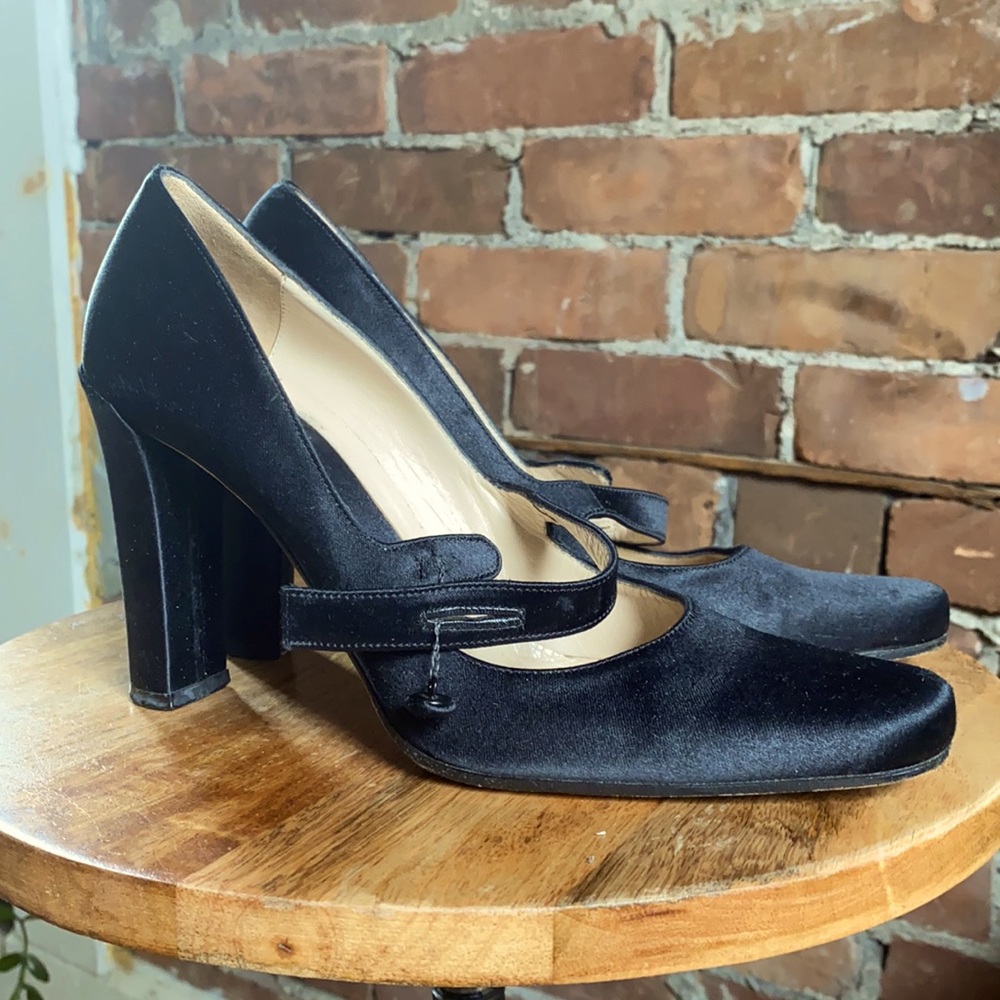 GUCCI Tom Ford satin Mary Jane black pumps